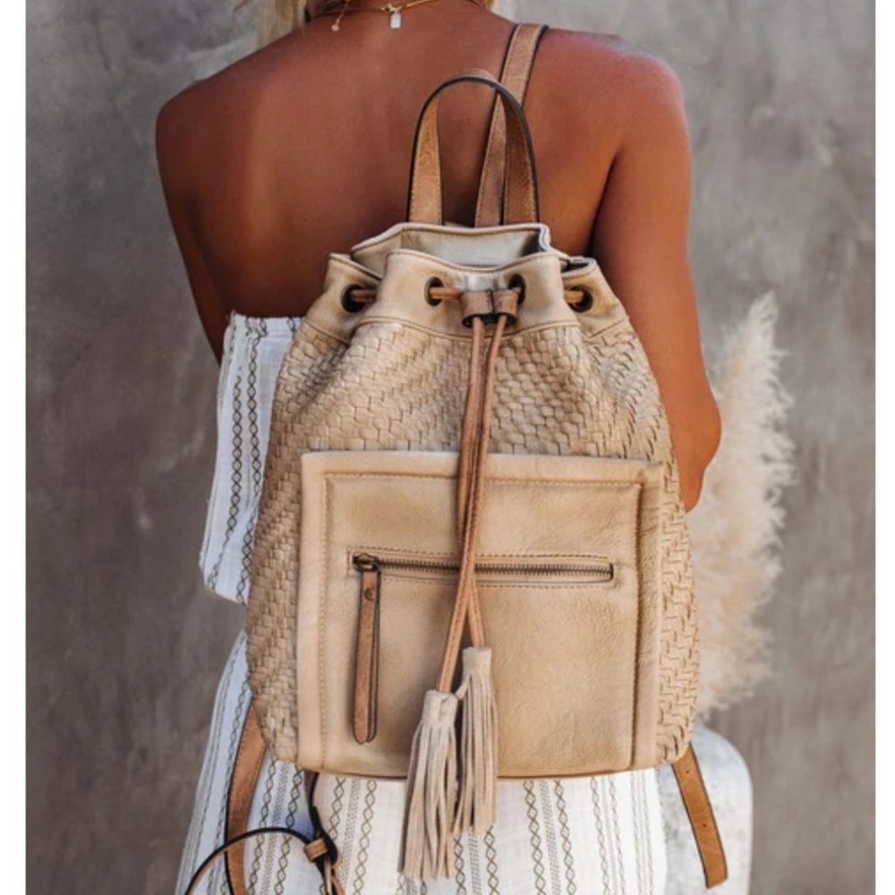Vici Woven Tassel Backpack